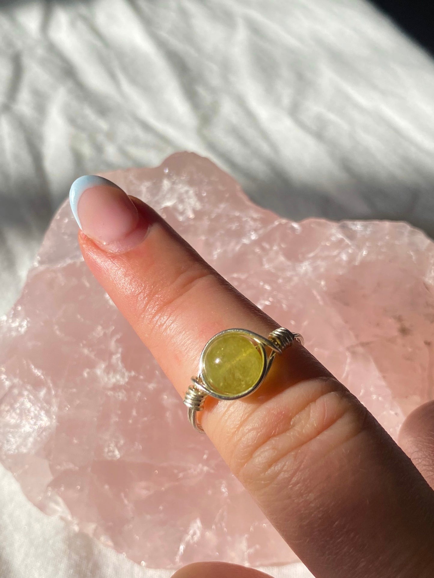 Silver olive beginnings ring