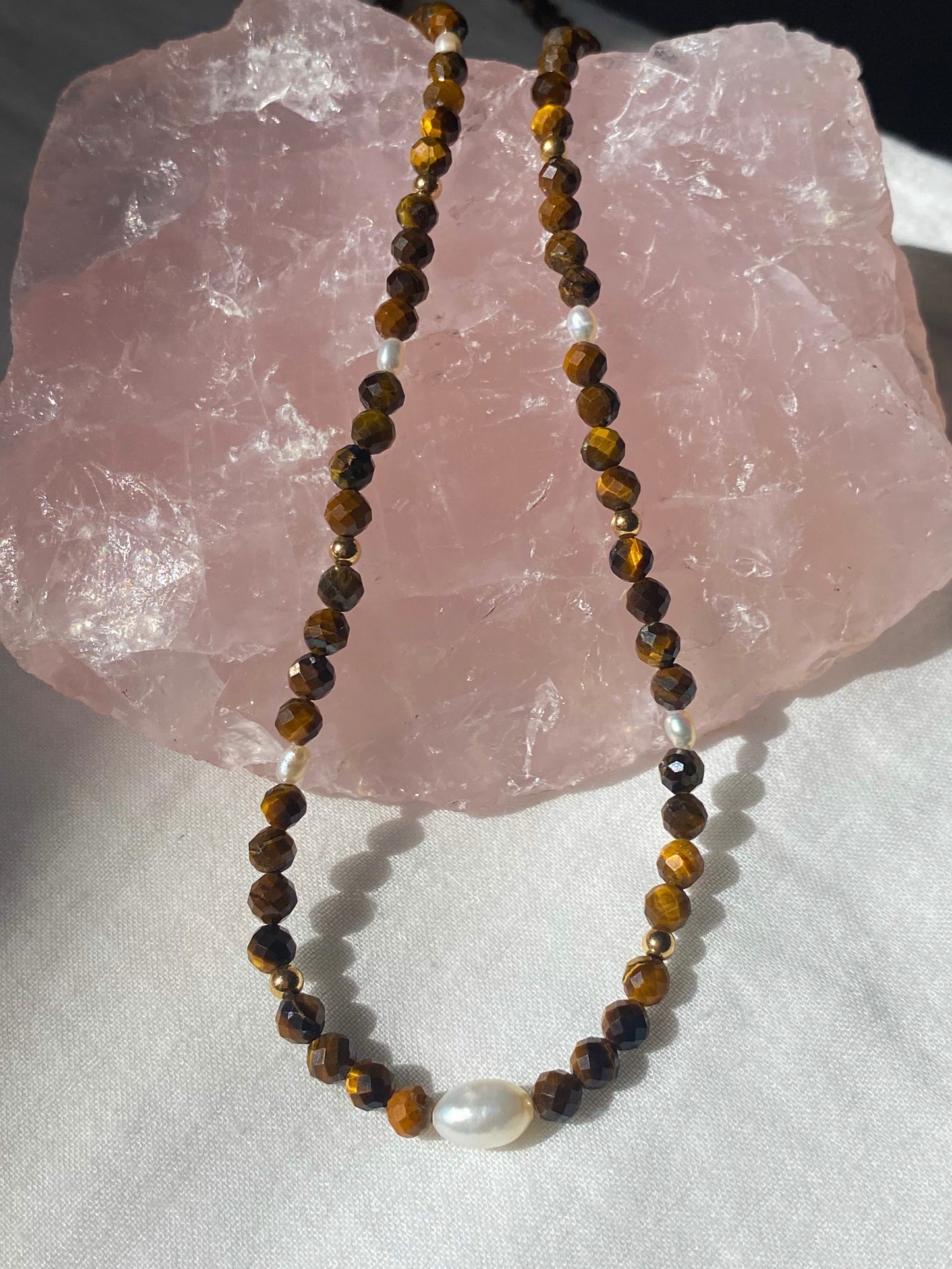 Gold tigers eye necklace