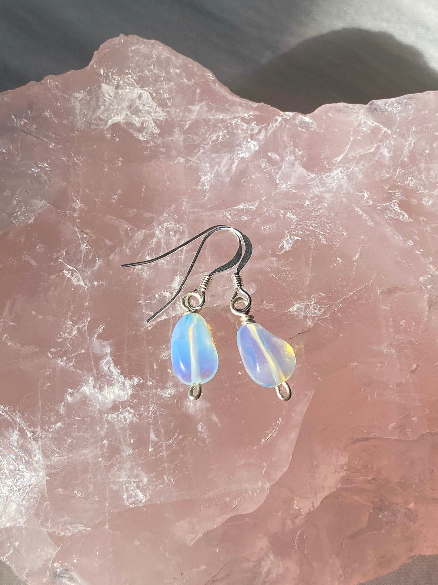 Silver Opal earrings