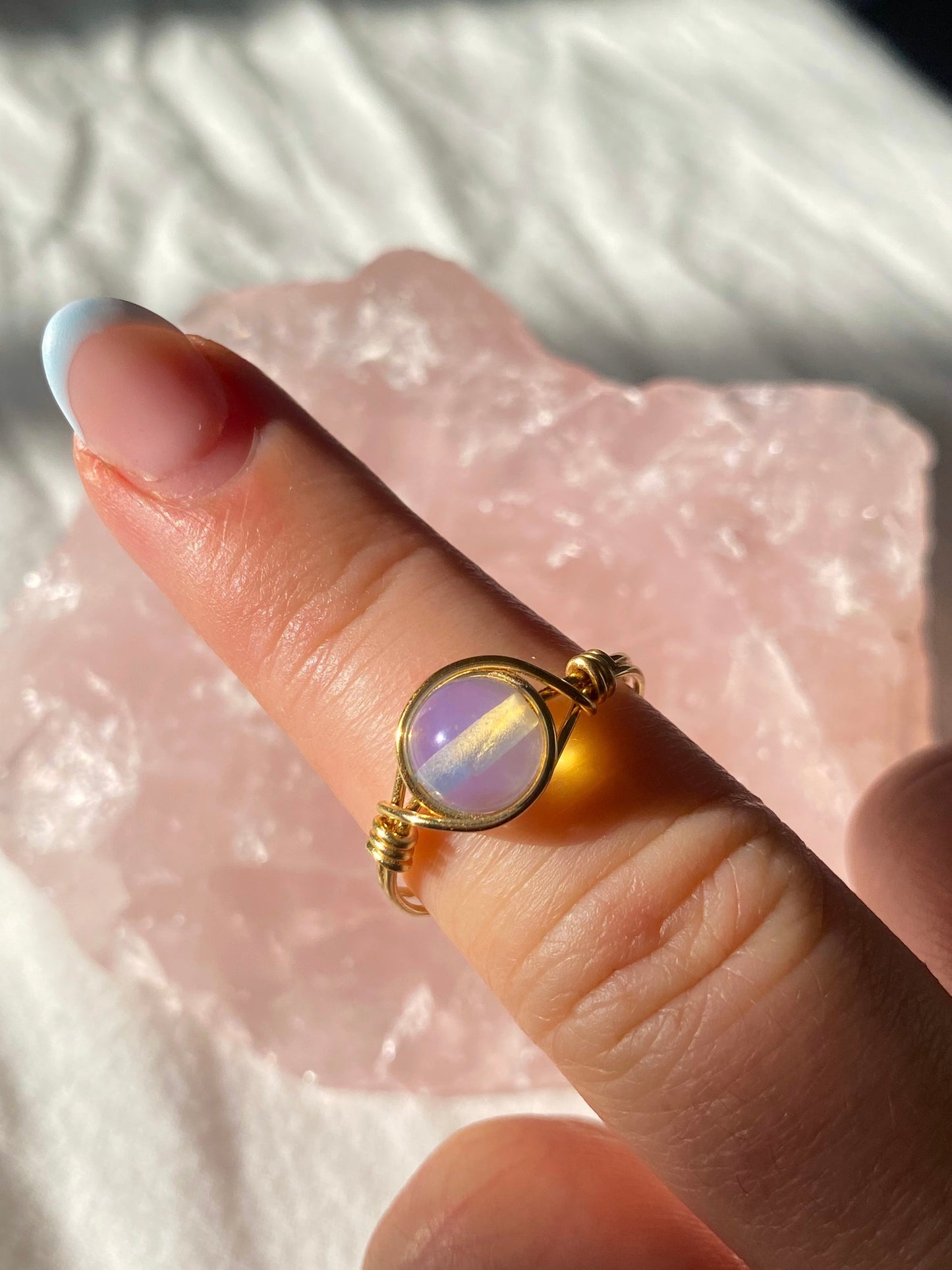 Gold Opal beginnings ring