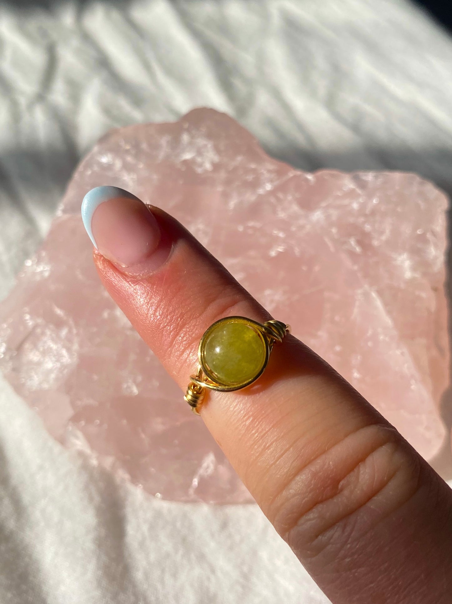Gold olive beginnings ring