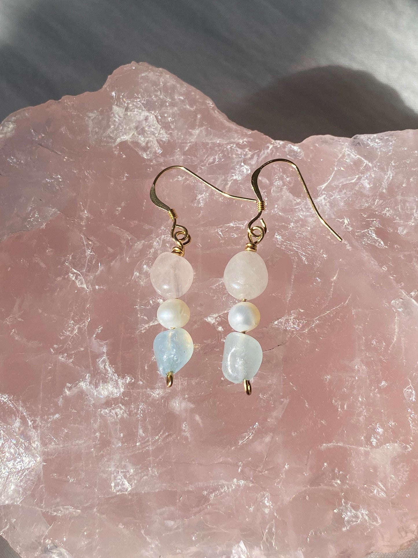 Gold Pastel Pearl earrings