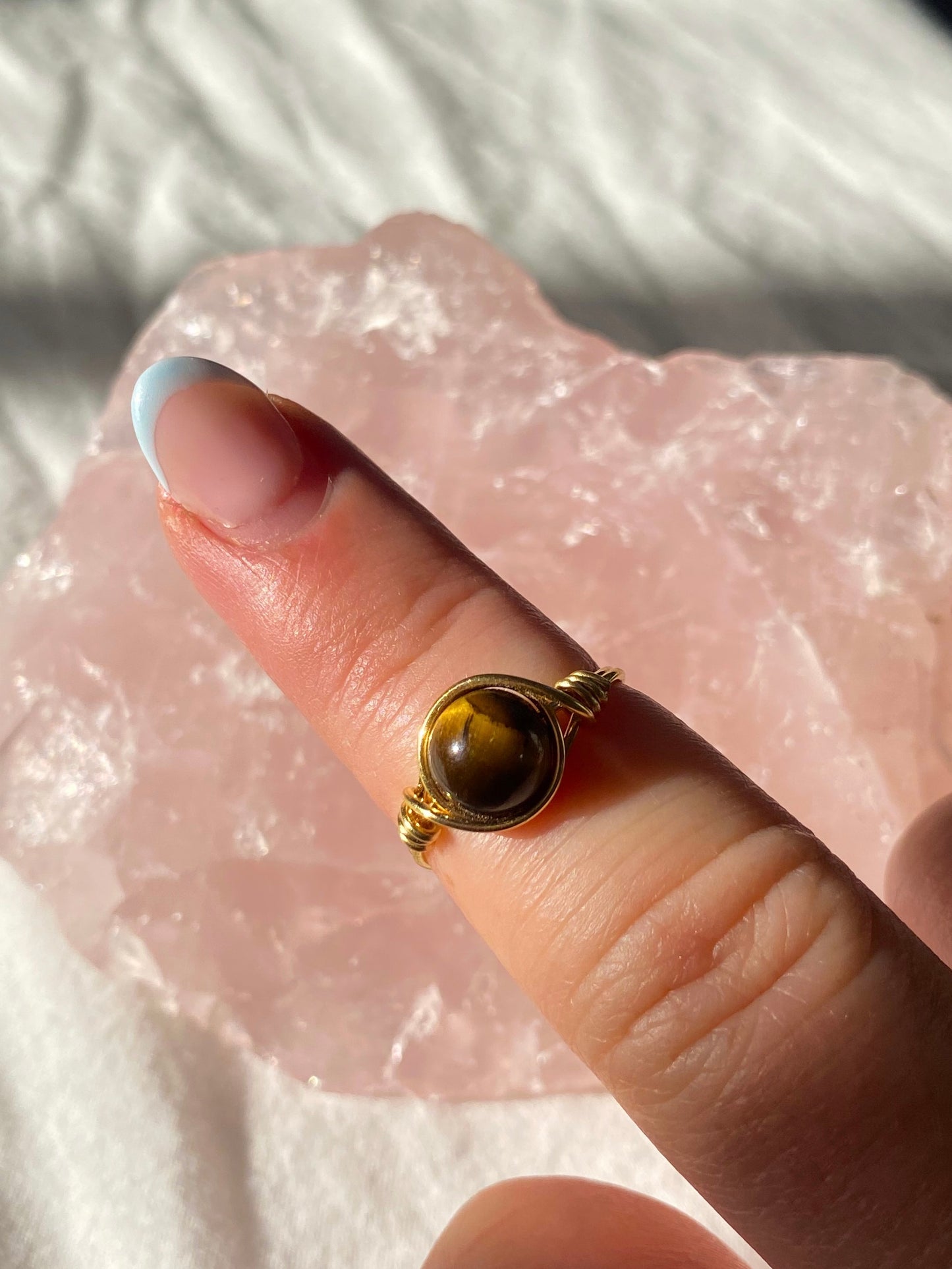 Gold tigers eye beginnings ring