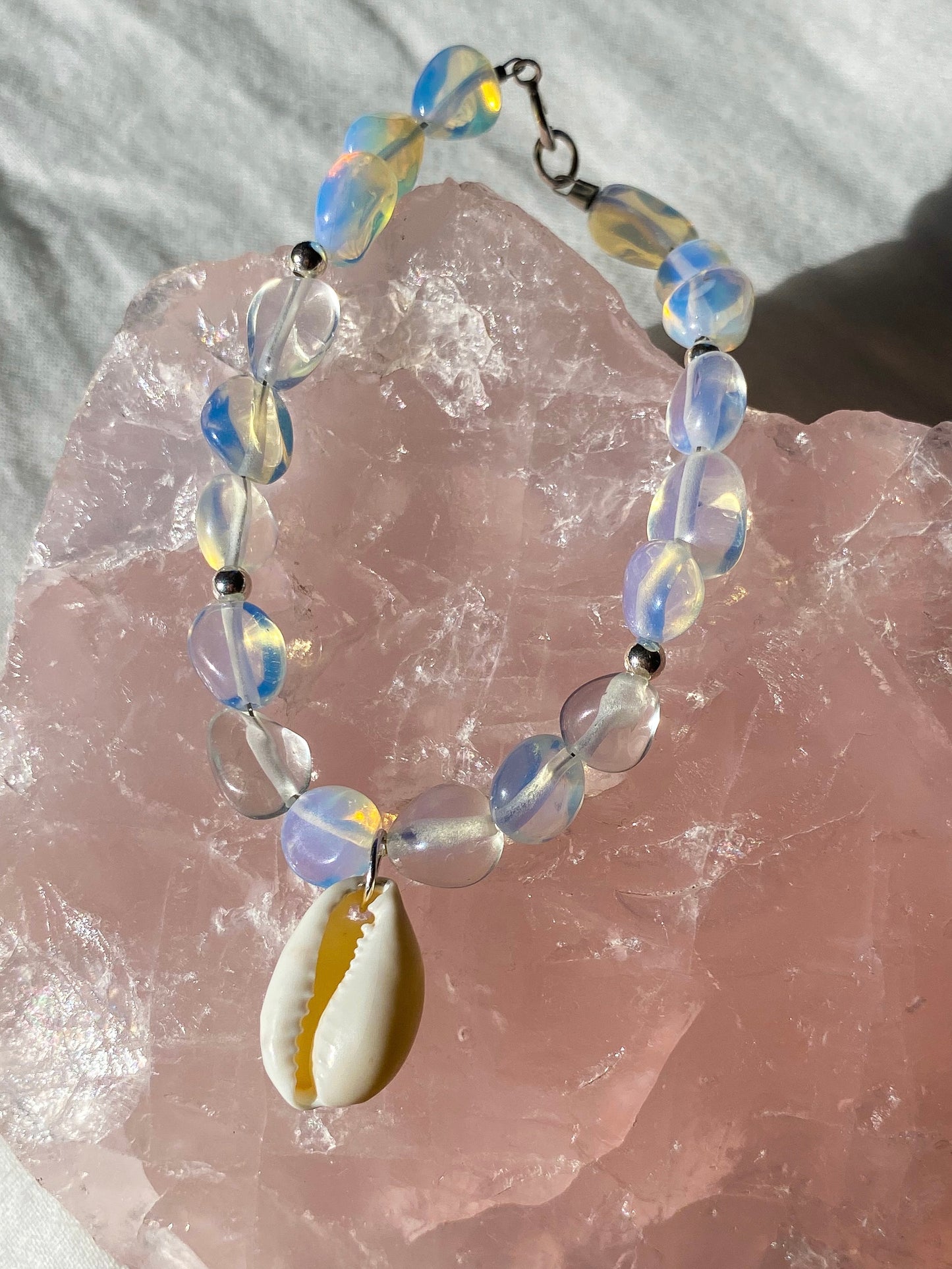 Silver Opal shell bracelet