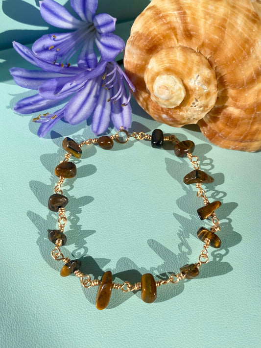 Tigers eye chip bracelet